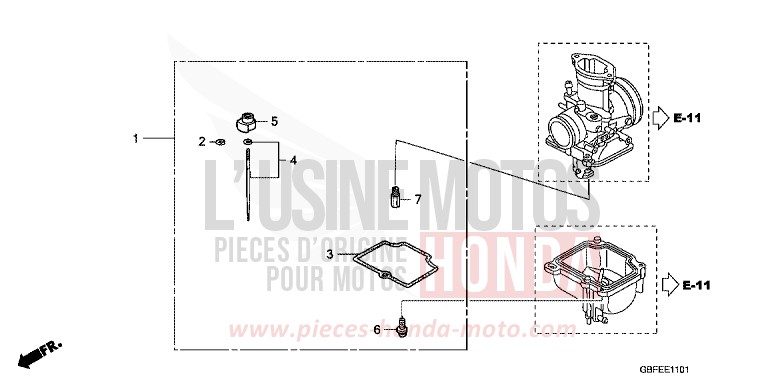 VERGASER O.P. (BAUSATZ) von CR85R "Big Wheel" EXTREME RED (R292) von 2007